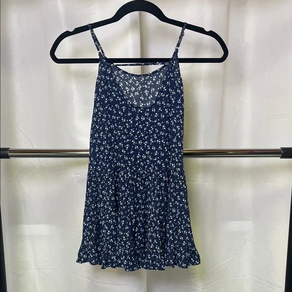 Katie J NYC girls Iris Ditsy Dress Navy Floral Spaghetti-Strap small (7/8) - Picture 2 of 5